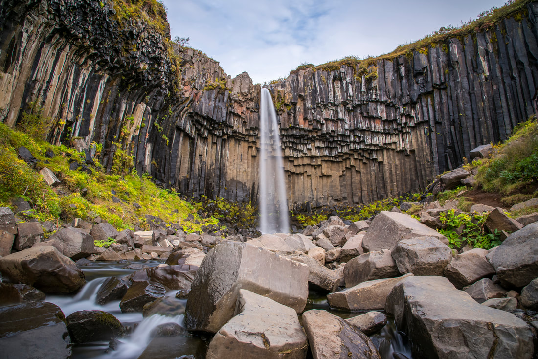 Svartifoss Waterfall Skaftefll Vatnajokull National Park Iceland